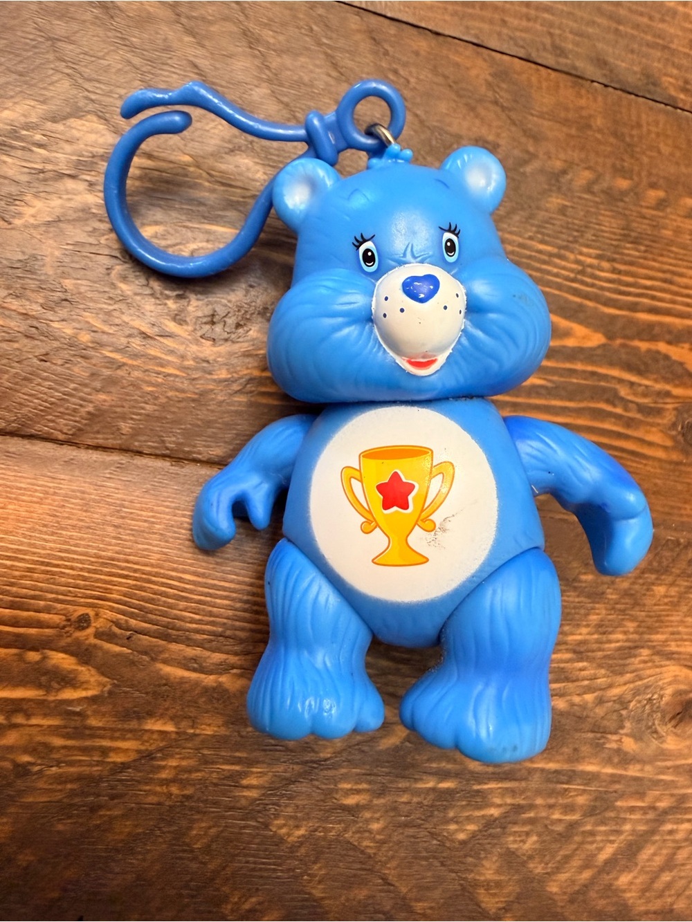 Champ Care Bear Carebear keychain collectible GUC 3.5” moveable arms legs - Picture 3 of 8